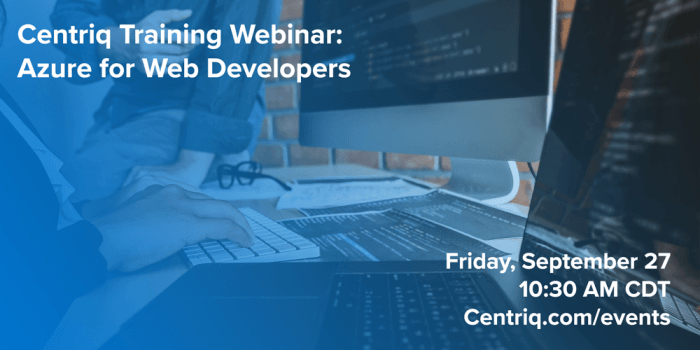 Webinar: Azure for Developers