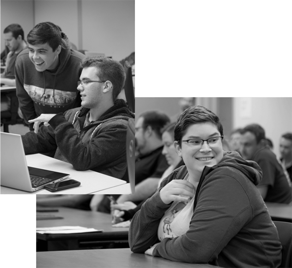 Students in class at Centriq’s IT training school.